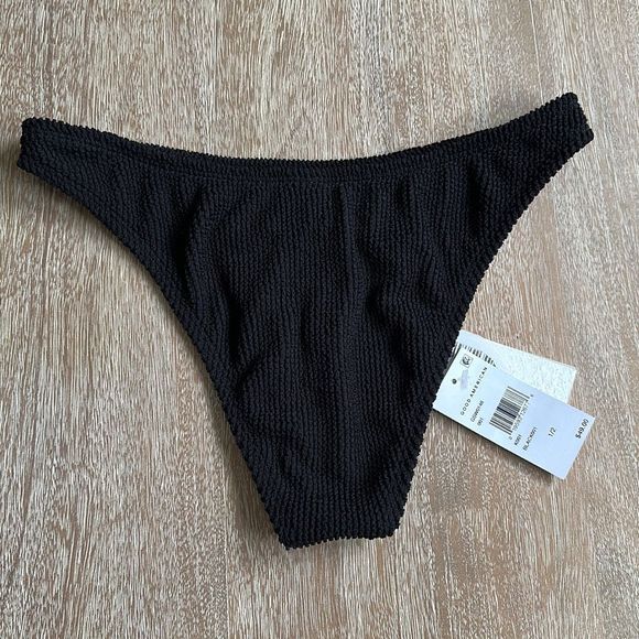 Good American Always Fits Better Cheeky Bikini Bottom in Summer Black Size 1-2 - Picture 5 of 7